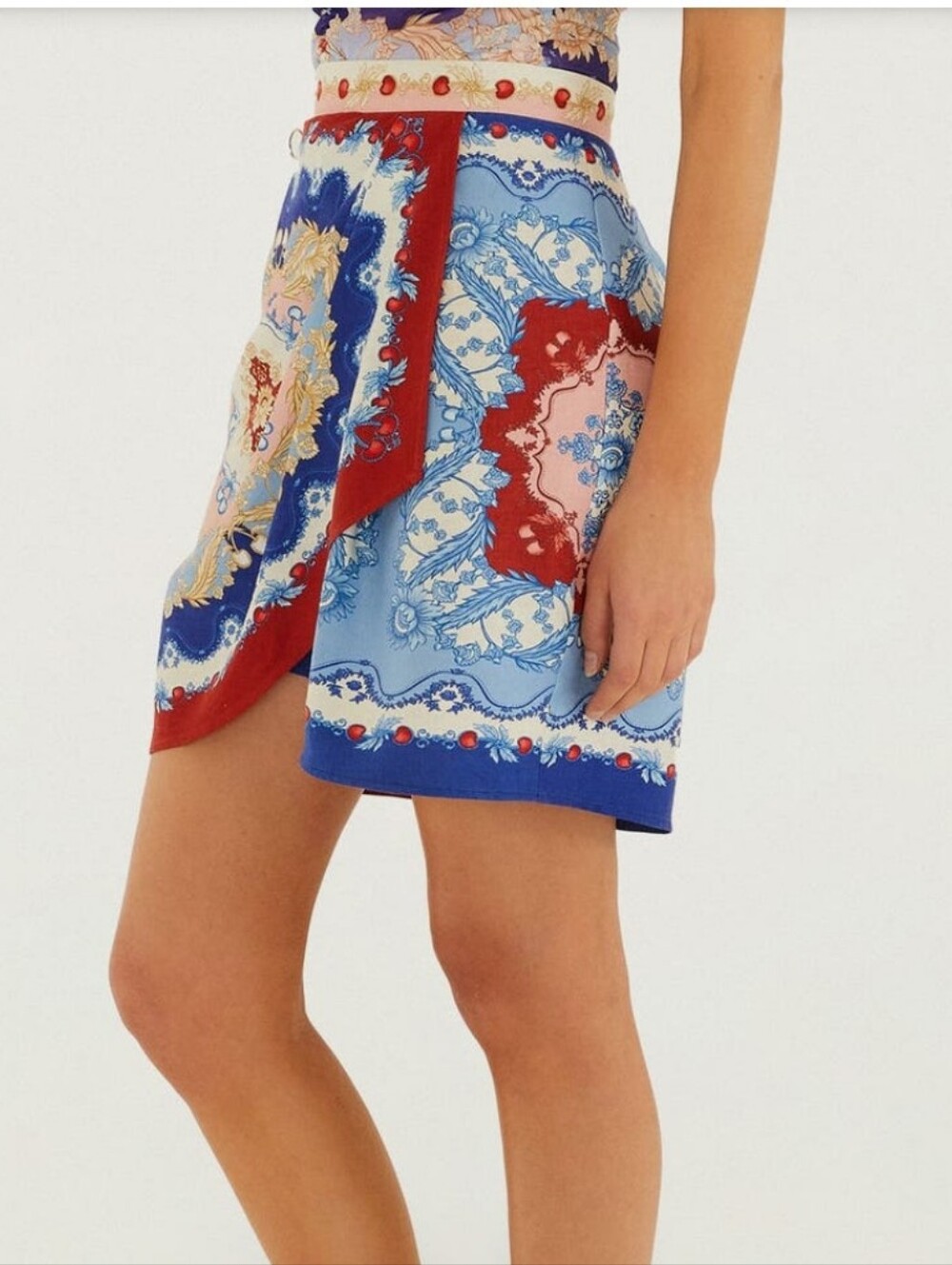 Farm Rio Linen Wrap Mini Skirt - Picture 2 of 7